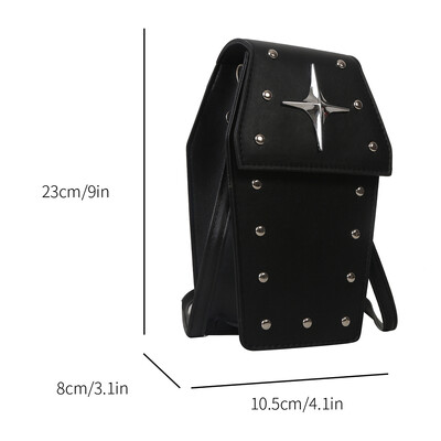 Bat Wings Ita seljakott läbipaistev reisikott Rahakotid ja käekotid Naistele selge koolikott Punk Ita Clutch rahakott Crossbody kott