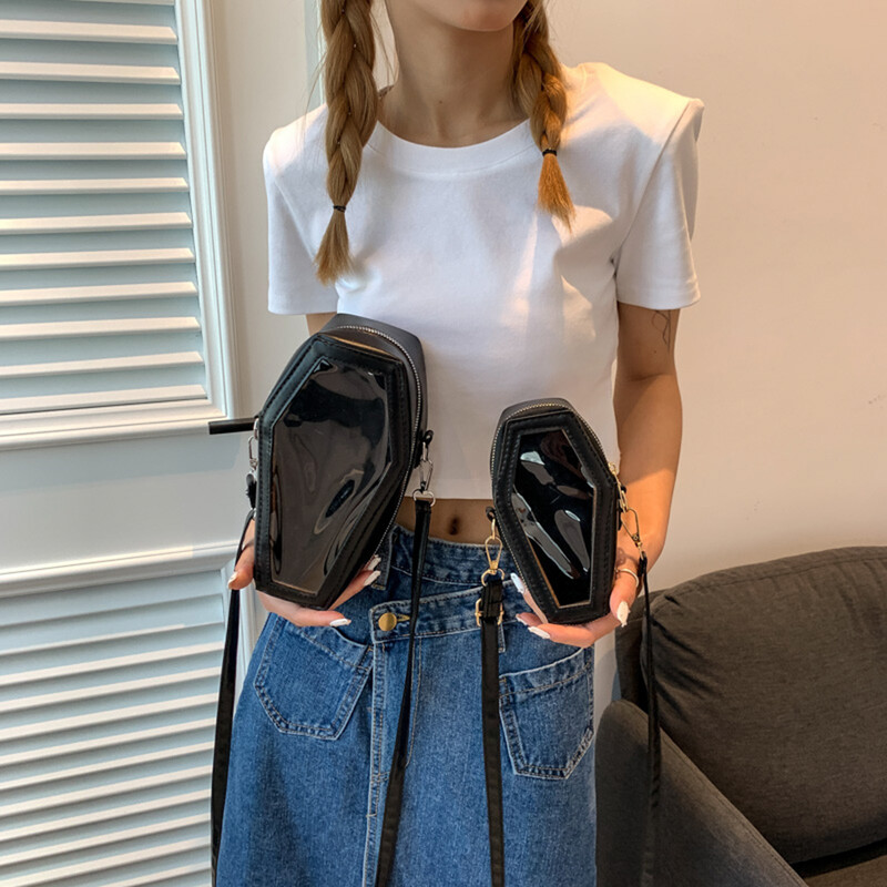 Bat Wings Ita seljakott läbipaistev reisikott Rahakotid ja käekotid Naistele selge koolikott Punk Ita Clutch rahakott Crossbody kott