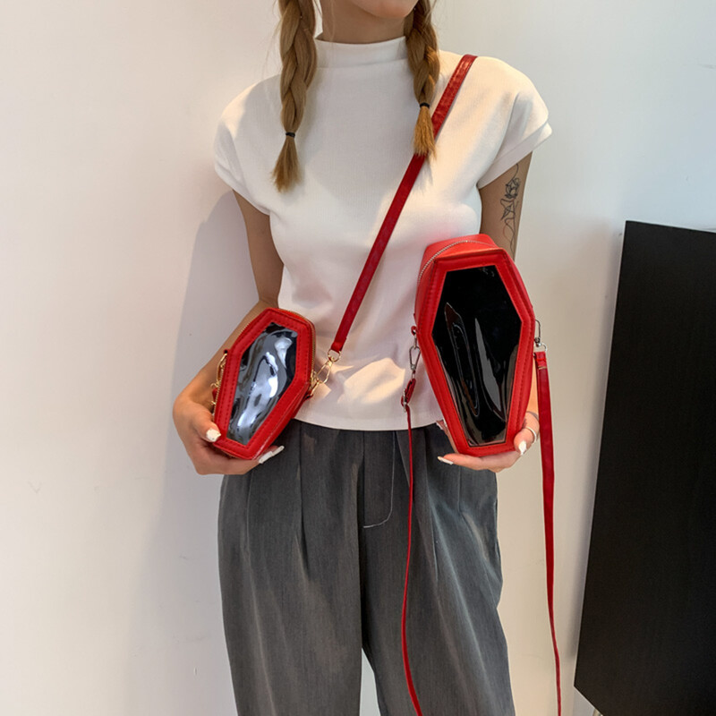 Bat Wings Ita seljakott läbipaistev reisikott Rahakotid ja käekotid Naistele selge koolikott Punk Ita Clutch rahakott Crossbody kott