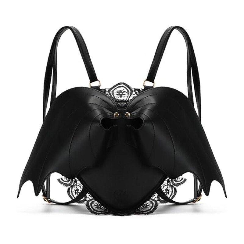 Γυναικείο σακίδιο πλάτης Bat Wing Σακίδιο πλάτης Punk Stylish Νέα σχολική τσάντα για κορίτσια Τσάντα νυχτερίδας φτερά αγγέλου Σακίδιο πλάτης Cute Little Devil Package