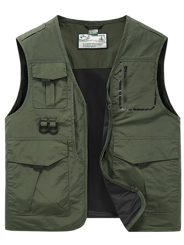 Vest Meeste Mitme taskuga vest Taktikalised jakid Mootorratturi meeste mantel Suvine varrukateta jakk Töömantlid Jahivestid Mees