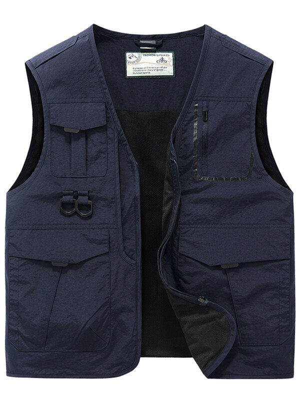 Vest Meeste Mitme taskuga vest Taktikalised jakid Mootorratturi meeste mantel Suvine varrukateta jakk Töömantlid Jahivestid Mees
