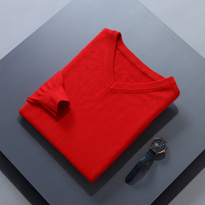 Meeste džemprid, pika varrukaga džemprid, ühevärvilised standardriided, meeste villased kuduvad džemprid