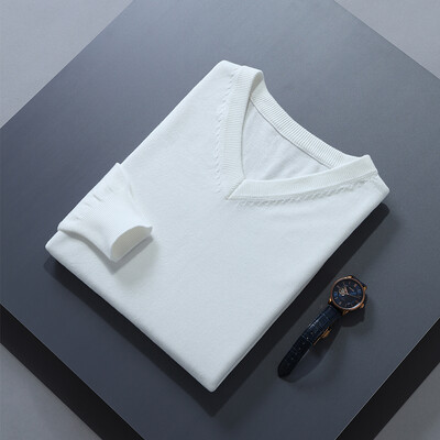 Meeste džemprid, pika varrukaga džemprid, ühevärvilised standardriided, meeste villased kuduvad džemprid