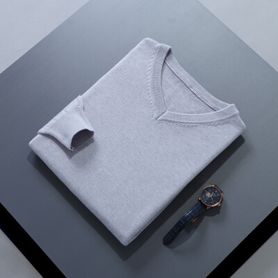 Meeste džemprid, pika varrukaga džemprid, ühevärvilised standardriided, meeste villased kuduvad džemprid