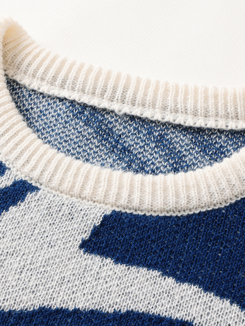 Uus populaarne sügistalvise labürindis žakaarmustriga pullover kampsun vabaaja kaelusega kontrastvärviga kootud meeste pullover