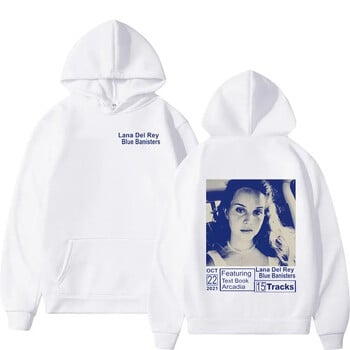 Lana Del Rey Hoodie Музикален албум Дамски мъжки моден памучен суитшърт с принт Извънгабаритни пуловери с качулка Дамско зимно горно облекло