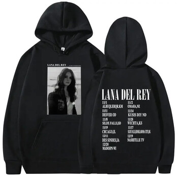 Lana Del Rey Hoodie Музикален албум Дамски мъжки моден памучен суитшърт с принт Извънгабаритни пуловери с качулка Дамско зимно горно облекло