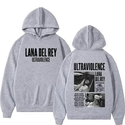 Lana Del Rey kapuutsiga muusikaalbum Naised Mehed Mood Puuvillane dressipluus Suuremõõdulised Pullover Hoodid Naiste talvetopsid