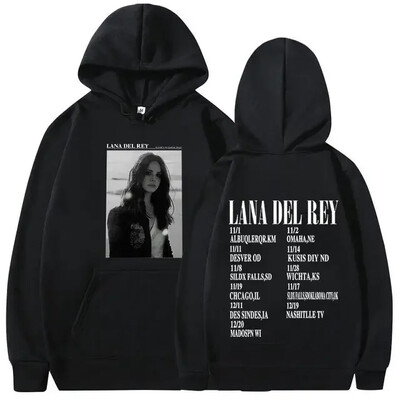 Lana Del Rey kapuutsiga muusikaalbum Naised Mehed Mood Puuvillane dressipluus Suuremõõdulised Pullover Hoodid Naiste talvetopsid