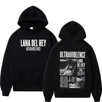 Lana Del Rey kapuutsiga muusikaalbum Naised Mehed Mood Puuvillane dressipluus Suuremõõdulised Pullover Hoodid Naiste talvetopsid