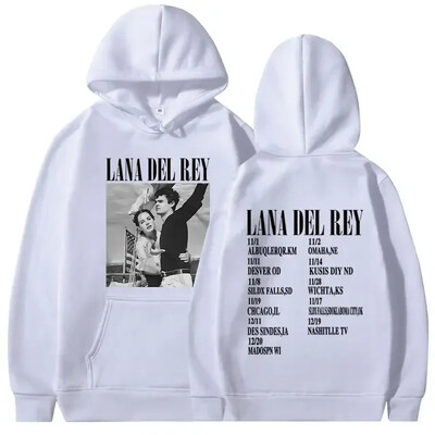 Lana Del Rey kapuutsiga muusikaalbum Naised Mehed Mood Puuvillane dressipluus Suuremõõdulised Pullover Hoodid Naiste talvetopsid