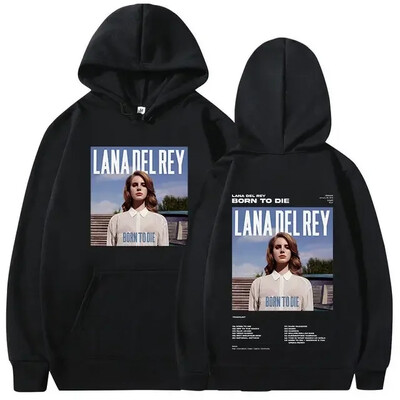 Lana Del Rey kapuutsiga muusikaalbum Naised Mehed Mood Puuvillane dressipluus Suuremõõdulised Pullover Hoodid Naiste talvetopsid