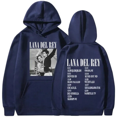 Lana Del Rey kapuutsiga muusikaalbum Naised Mehed Mood Puuvillane dressipluus Suuremõõdulised Pullover Hoodid Naiste talvetopsid