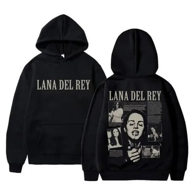 Lana Del Rey kapuutsiga muusikaalbum Naised Mehed Mood Puuvillane dressipluus Suuremõõdulised Pullover Hoodid Naiste talvetopsid