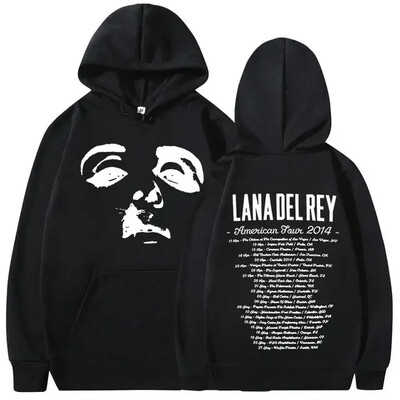 Lana Del Rey kapuutsiga muusikaalbum Naised Mehed Mood Puuvillane dressipluus Suuremõõdulised Pullover Hoodid Naiste talvetopsid