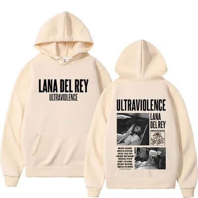 Lana Del Rey kapuutsiga muusikaalbum Naised Mehed Mood Puuvillane dressipluus Suuremõõdulised Pullover Hoodid Naiste talvetopsid