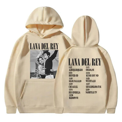 Lana Del Rey kapuutsiga muusikaalbum Naised Mehed Mood Puuvillane dressipluus Suuremõõdulised Pullover Hoodid Naiste talvetopsid