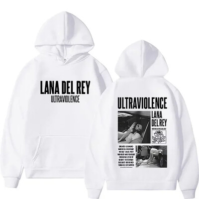 Lana Del Rey kapuutsiga muusikaalbum Naised Mehed Mood Puuvillane dressipluus Suuremõõdulised Pullover Hoodid Naiste talvetopsid