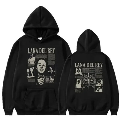 Lana Del Rey kapuutsiga muusikaalbum Naised Mehed Mood Puuvillane dressipluus Suuremõõdulised Pullover Hoodid Naiste talvetopsid
