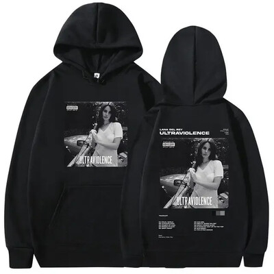 Lana Del Rey kapuutsiga muusikaalbum Naised Mehed Mood Puuvillane dressipluus Suuremõõdulised Pullover Hoodid Naiste talvetopsid