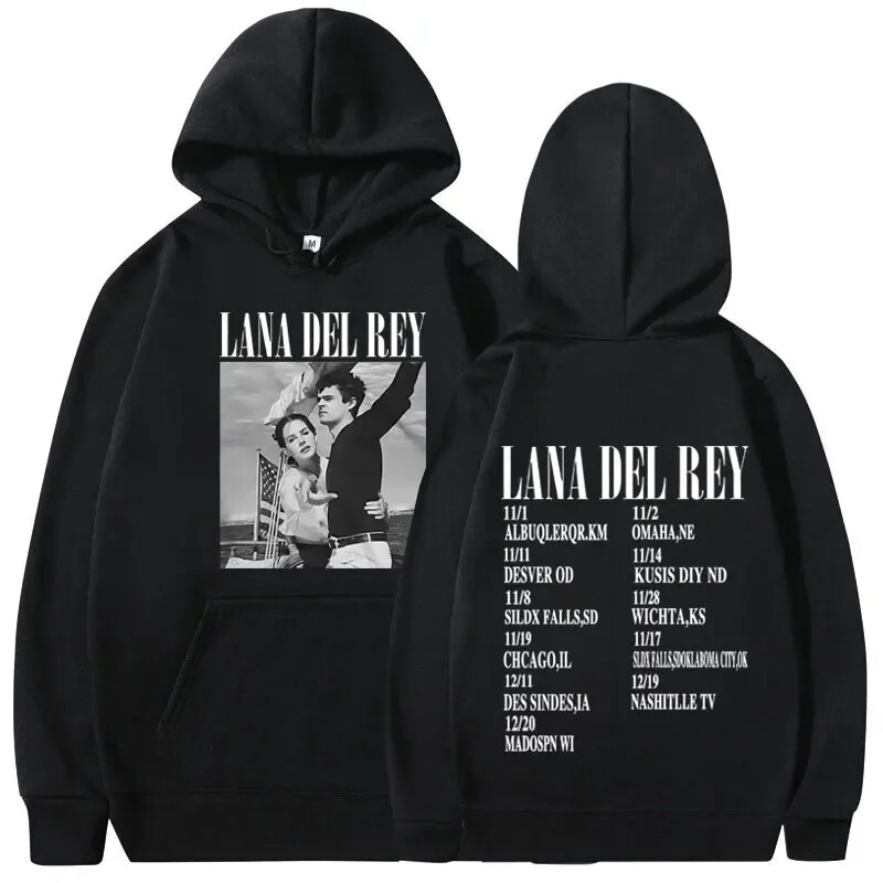 Lana Del Rey kapuutsiga muusikaalbum Naised Mehed Mood Puuvillane dressipluus Suuremõõdulised Pullover Hoodid Naiste talvetopsid