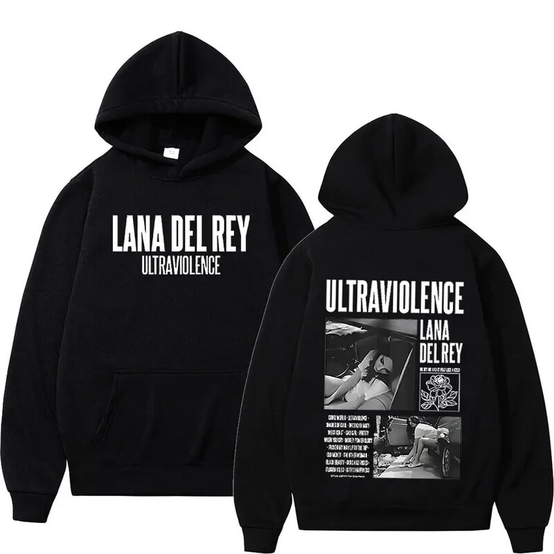 Lana Del Rey kapuutsiga muusikaalbum Naised Mehed Mood Puuvillane dressipluus Suuremõõdulised Pullover Hoodid Naiste talvetopsid