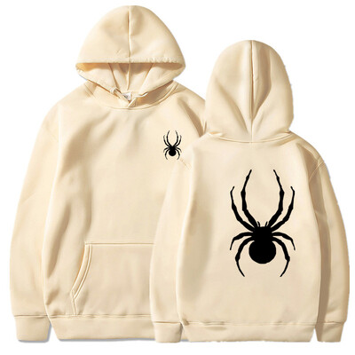 Vīriešu Hoodie Ikdienas Hoodies Puloveri Džemperi Modes Sieviešu Tops Vienkrāsains Spider Apdrukas Hoodies Džemperis Vīriešu Topi