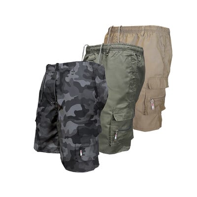 Pantaloni scurti cargo militari de modă pentru bărbați Pantaloni tactici pentru bărbați Pantaloni sport cu buzunar mare Pantaloni cargo cu panouri Pantaloni de mărime mare pentru bărbați