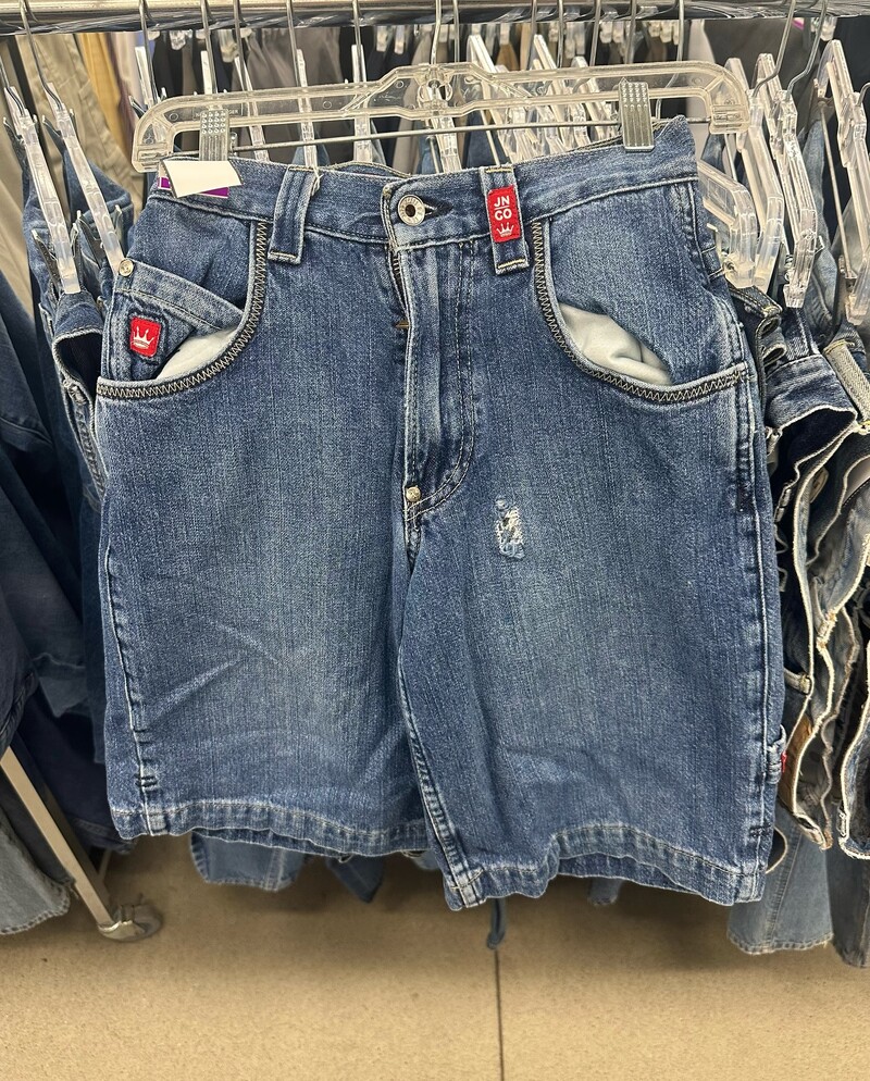 JNCO Kineske Loong Hip Hop Denim kratke hlače u stilu 2000-ih Ljetne široke traperice Gothic Jorts Y2k Retro plave muške široke teretne kratke hlače za teretanu