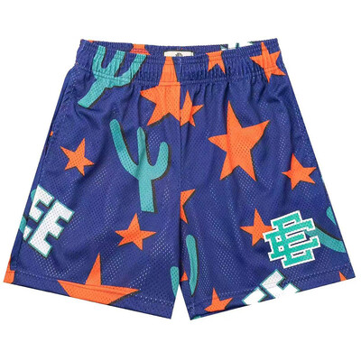 Човек Summer New Eric Emanuel EE Basic Mesh Short Classic Gym Shorts с флорални щампи Мъжки спортни ежедневни шорти за фитнес Баскетбол