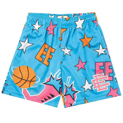 Човек Summer New Eric Emanuel EE Basic Mesh Short Classic Gym Shorts с флорални щампи Мъжки спортни ежедневни шорти за фитнес Баскетбол