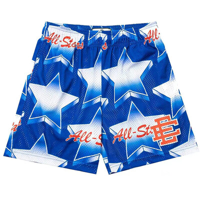 Човек Summer New Eric Emanuel EE Basic Mesh Short Classic Gym Shorts с флорални щампи Мъжки спортни ежедневни шорти за фитнес Баскетбол