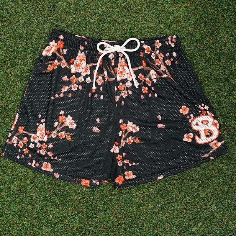 BUCKETSQUAD Pantaloni scurți de baschet pentru bărbați de vară Pantaloni de sport din plasă pentru bărbați Pantaloni de fitness largi Pantaloni scurți de sport în aer liber