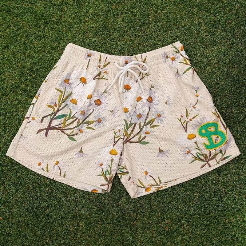 BUCKETSQUAD Pantaloni scurți de baschet pentru bărbați de vară Pantaloni de sport din plasă pentru bărbați Pantaloni de fitness largi Pantaloni scurți de sport în aer liber