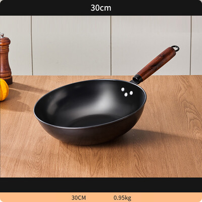 GIANXI 30CM кухненски домакински тенджери за пържене с дървена дръжка тенджера тиган и добре незалепващи съдове за готвене за кухня