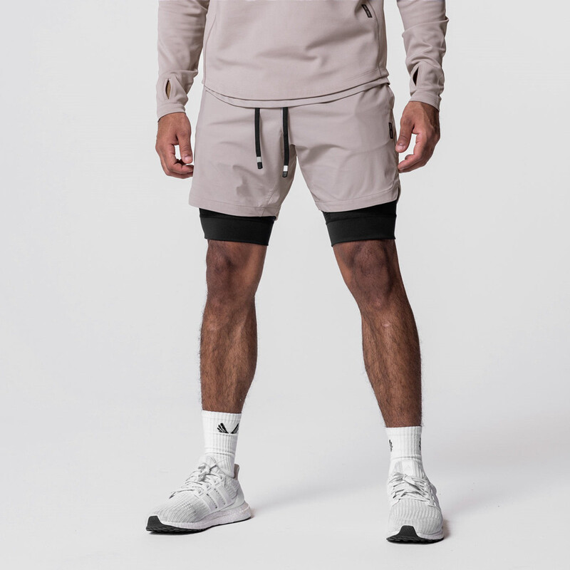Ανδρικά σορτς γυμναστικής για προπόνηση 2 σε 1 διπλό κατάστρωμα αναπνεύσιμο Jogger Gym Bodybuilding Μπάσκετ Σορτς γρήγορου στεγνώματος τρεξίματος Μεγάλη τσέπη