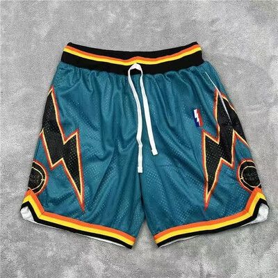 Ρετρό σορτς δρόμου κεντημένο διπλό σπορ σπορ μεγάλου μεγέθους άνετο ανδρικό παντελόνι μπάσκετ τεσσάρων τετάρτων