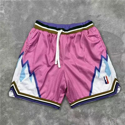 Ρετρό σορτς δρόμου κεντημένο διπλό σπορ σπορ μεγάλου μεγέθους άνετο ανδρικό παντελόνι μπάσκετ τεσσάρων τετάρτων