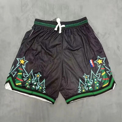 Ρετρό σορτς δρόμου κεντημένο διπλό σπορ σπορ μεγάλου μεγέθους άνετο ανδρικό παντελόνι μπάσκετ τεσσάρων τετάρτων
