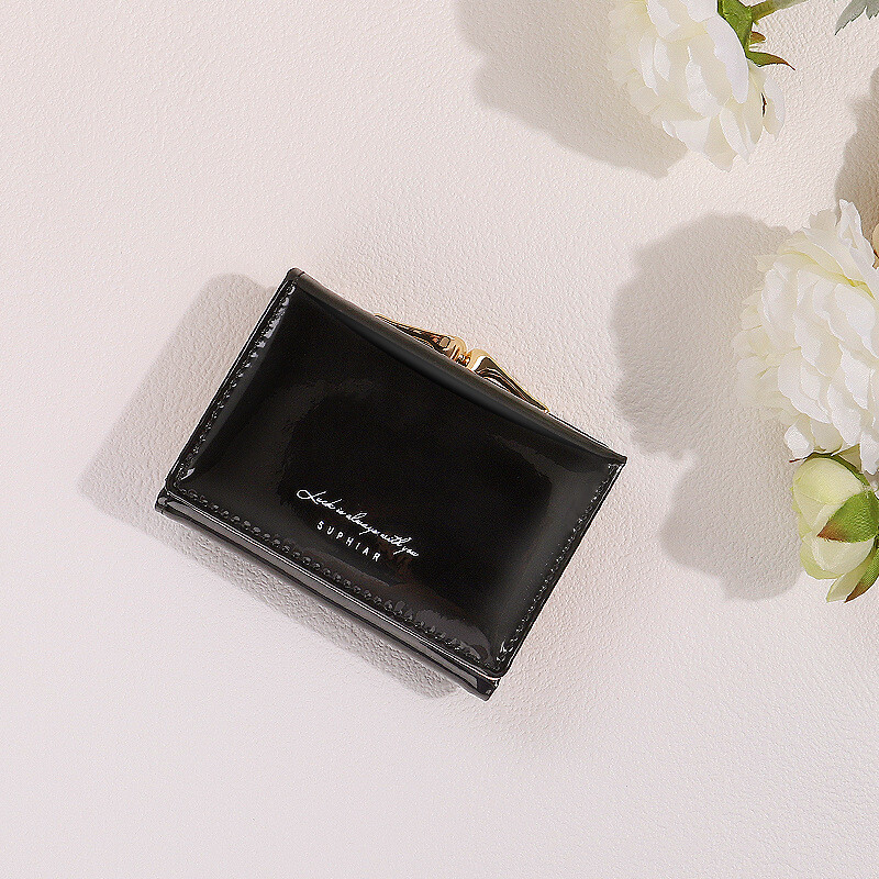 Руска трансгранична лазерна чанта за монети в дамска многофункционална чанта за карти от висок клас, червена дамски портфейл