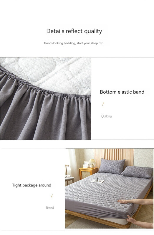 Veekindel madratsikate, paksendatud polsterdus, mugav riidest voodikate voodipesu voodilinade komplekt, madratsikaitse koju