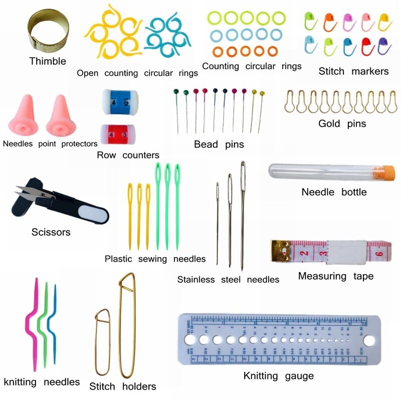 Red Embroidery Factory Leather Case Manual DIY Hook Wool Color Алуминиев комплект за плетене на една кука Костюм 22 Метален комплект от 100 части Червена бродерия F