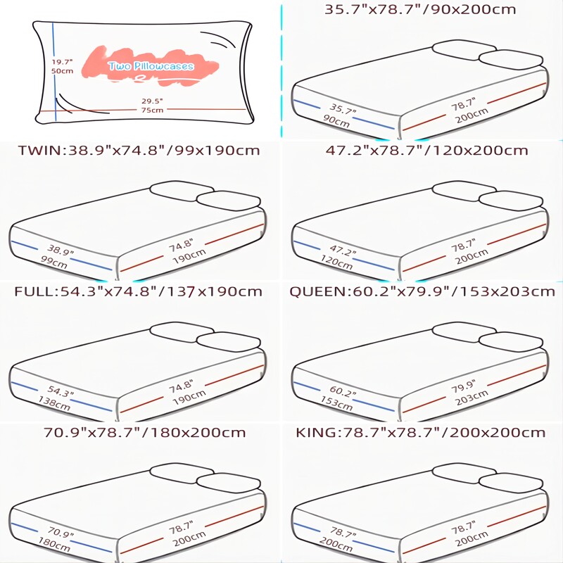 Kuup 100% Πολυεστέρας 3 τμχ Κλινοσκεπάσματα Cartoon Εφαρμοσμένα σεντόνια και μαξιλαροθήκες Σετ ελαστική ταινία γύρω από το κάλυμμα στρώματος Κάλυμμα κρεβατιού king size