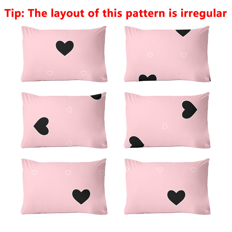 3-osaline lihtne kaasaegne südamekujulise mustriga matt kolmeosaline linade komplekt, magamistoa trükitud voodikatte komplekt, voodipesu