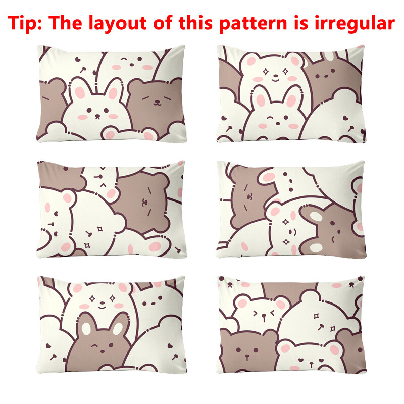 3-dijelni mat trodijelni set plahti sa zabavnim uzorkom medvjeda, komplet presvlaka za spavaću sobu, posteljina