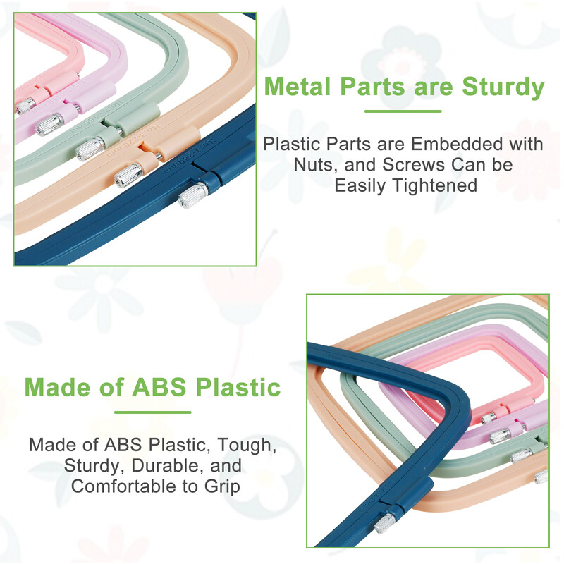 4/5 tk ruudukujulised 16 nõelaga tikkimisrõngad plastmassist tikkimisraamiga ristpistes tikkimisrõngas käsitöö õmblemiseks