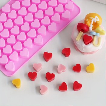 55 Love Silicone Candle Mold DIY Aromatic Mini Heart Candle Making Handmade Soap Resin Mold φόρμα σοκολάτας Δώρα για κέικ Σαπούνι διακόσμηση