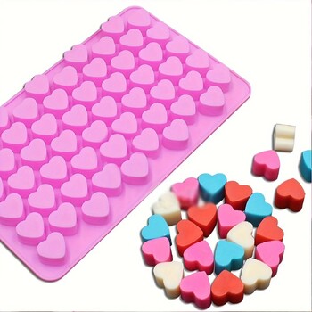 55 Love Silicone Candle Mold DIY Aromatic Mini Heart Candle Making Handmade Soap Resin Mold φόρμα σοκολάτας Δώρα για κέικ Σαπούνι διακόσμηση