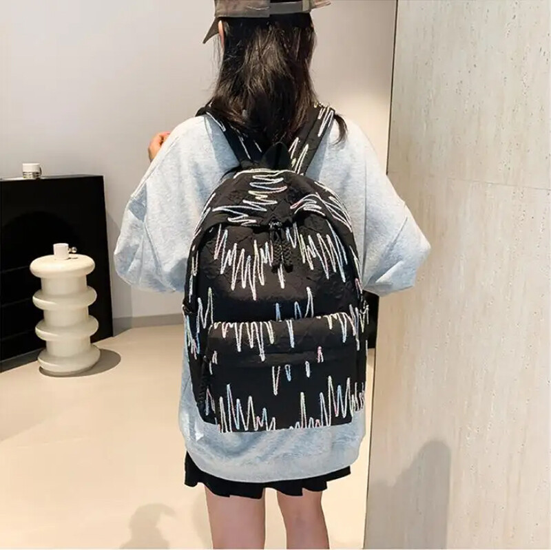 Женска сладка ученическа чанта Студентска раница за излети с голям капацитет Мека раница за момиче Дамска чанта за през рамо
